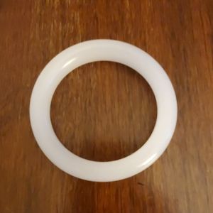 Solid White Jade Bangle